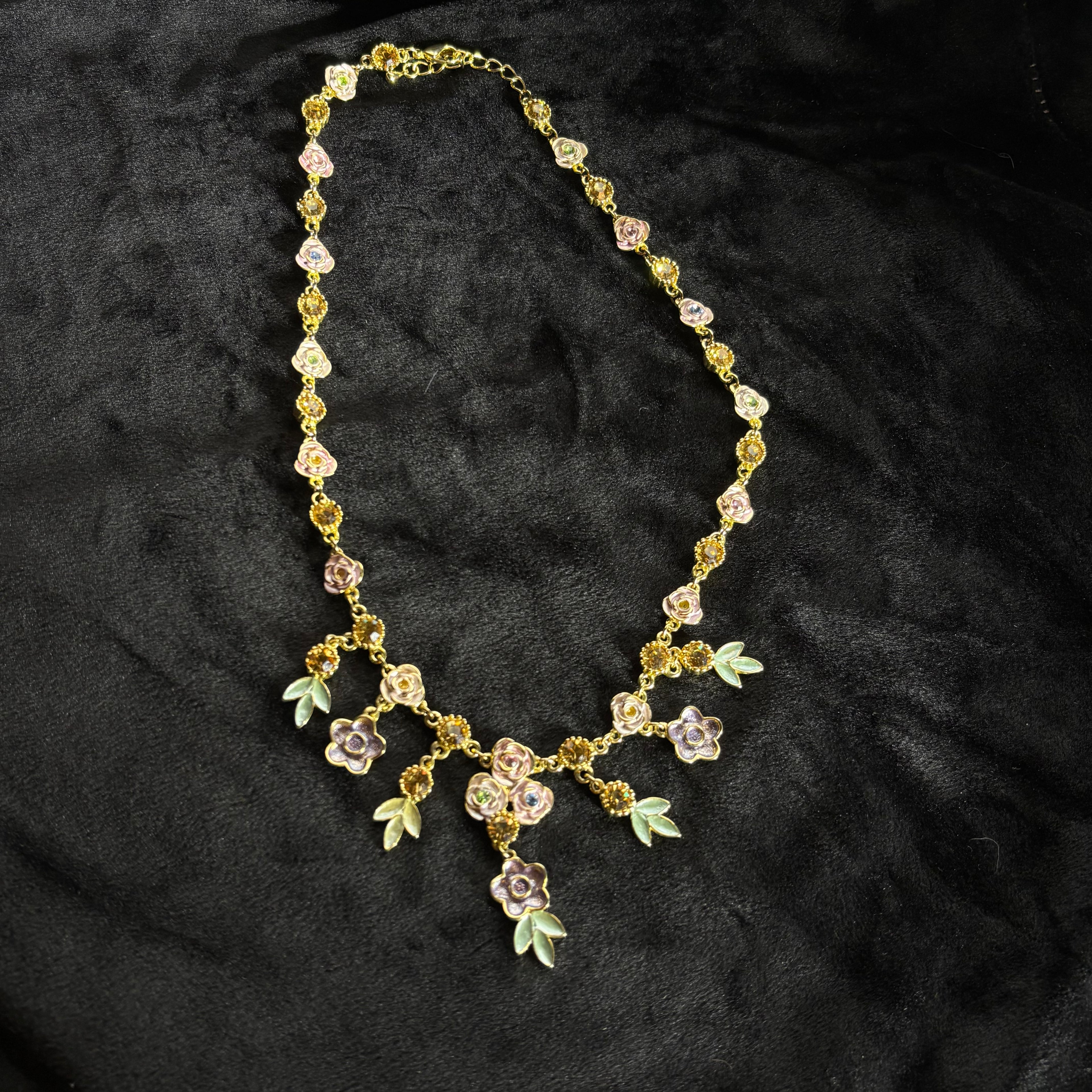Floral Goldtone Necklace