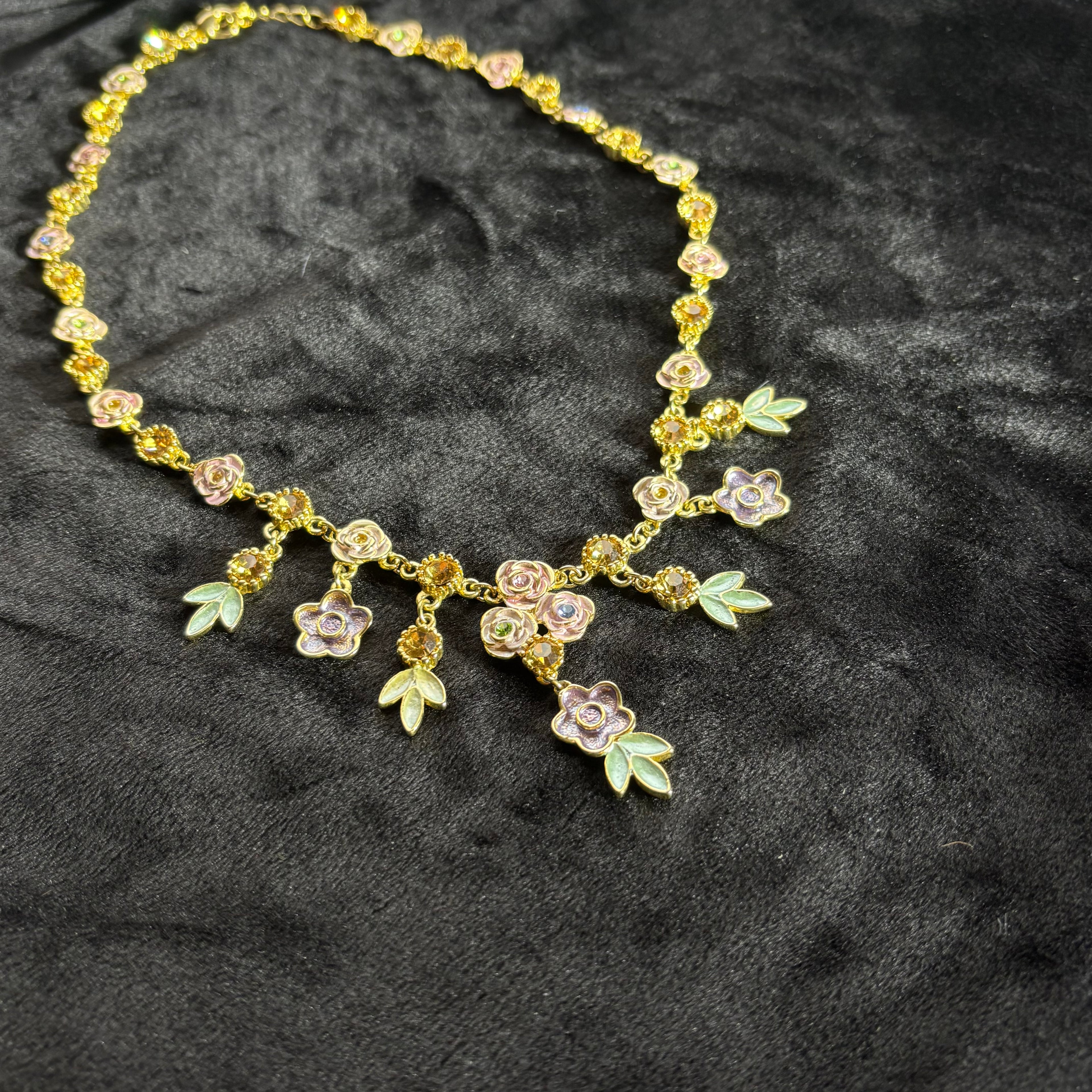 Floral Goldtone Necklace
